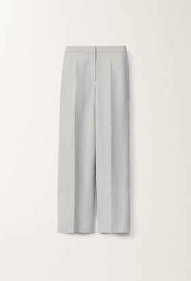 Fabiana Filippi Linen and viscose trousers, mauve BLUE GCD275F689L3540000