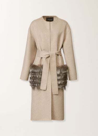 Fabiana Filippi Double-faced wool and cashmere coat, coriander Beige CTD225F687L6360000