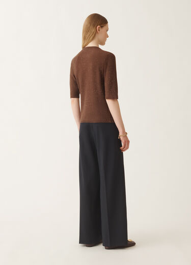 Fabiana Filippi Wool sweater with sequins, ebony BROWN MAD215F088L5570000