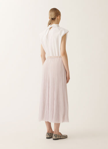 Fabiana Filippi Pleated tulle skirt, mauve LAVENDER GND275F845L3860000