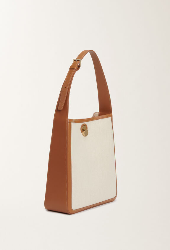Fabiana Filippi Eclissi canvas and leather bag, tan BROWN BGD265A857L2150000