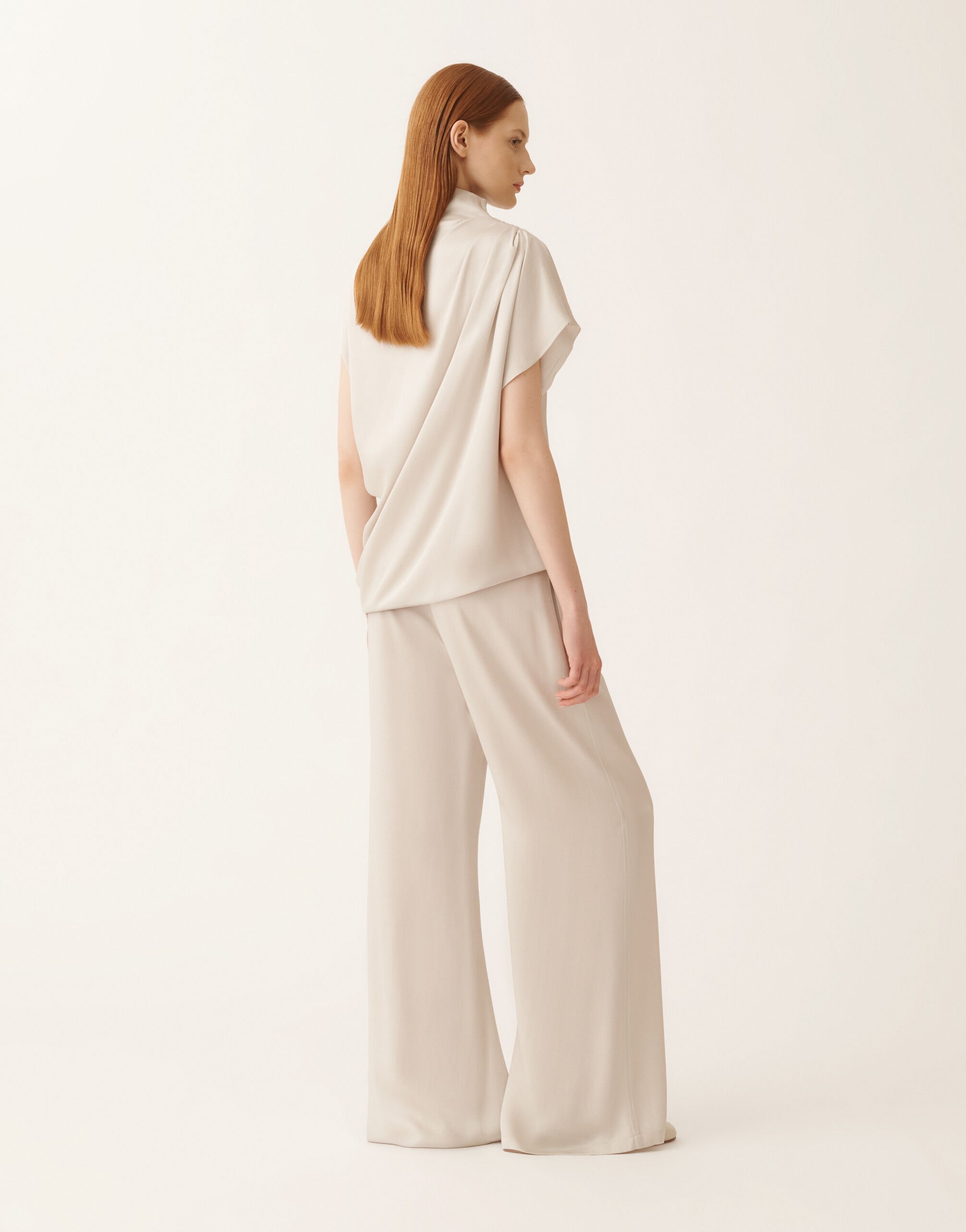 Fabiana Filippi Haut en envers satin, poussière GRIS TPD215F298L5960000