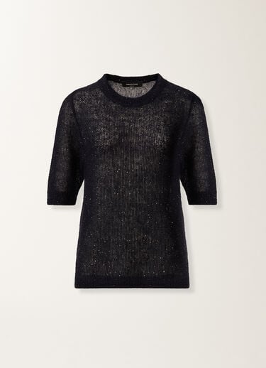 Fabiana Filippi Midnight blue mohair sweater with sequins Blue MAD266F131L7950000