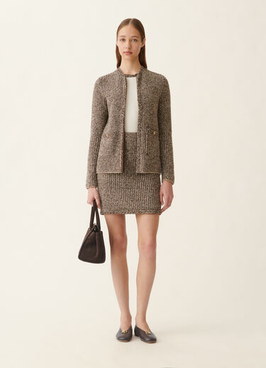 Fabiana Filippi Minijupe en tweed, ébène ébène GND216F325M2570000