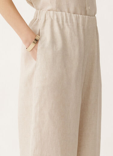 Fabiana Filippi Trevi linen canvas trousers, greige GREIGE PAD275F310D8350000