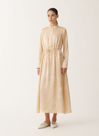 Fabiana Filippi Blusenkleid mit Print Tilia aus Seide, puderrosa ROSA ABD265F206D8270000