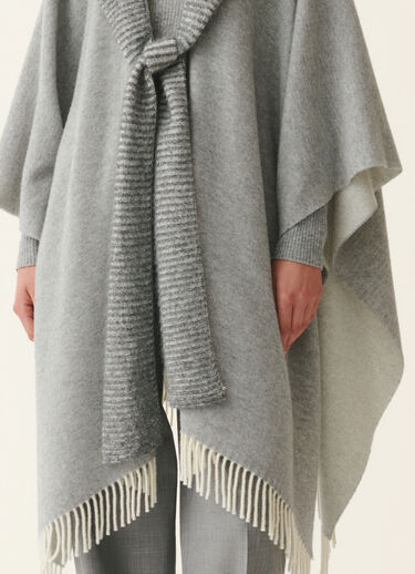 Cape aus Alpaka und Wolle mit Pailletten, Melange Fabiana Filippi Cape aus Alpaka und Wolle mit Pailletten, Melange Melange SAD226A912M5780000