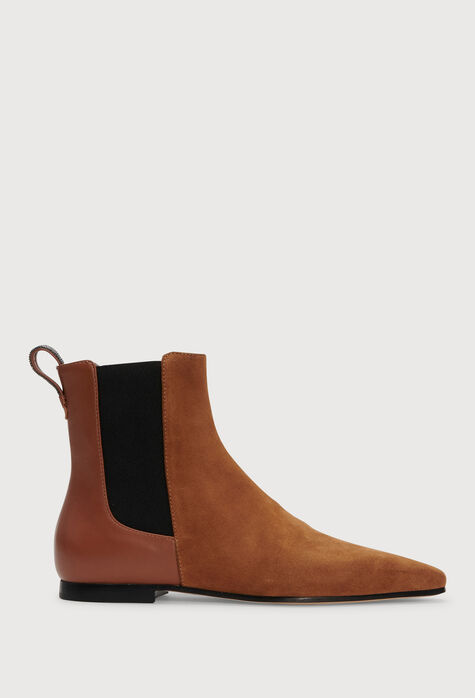 Fabiana Filippi Suede and leather Beatles boots, camel ASD213A815H9870000