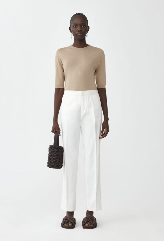 Fabiana Filippi Pantalon en gabardine, blanc BLANC PAD274F260H4630000