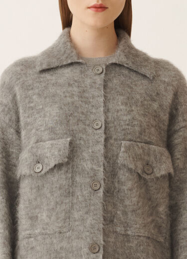 Fabiana Filippi Shirt in brushed merino and mohair, rock Grey MAD225F543L6200000