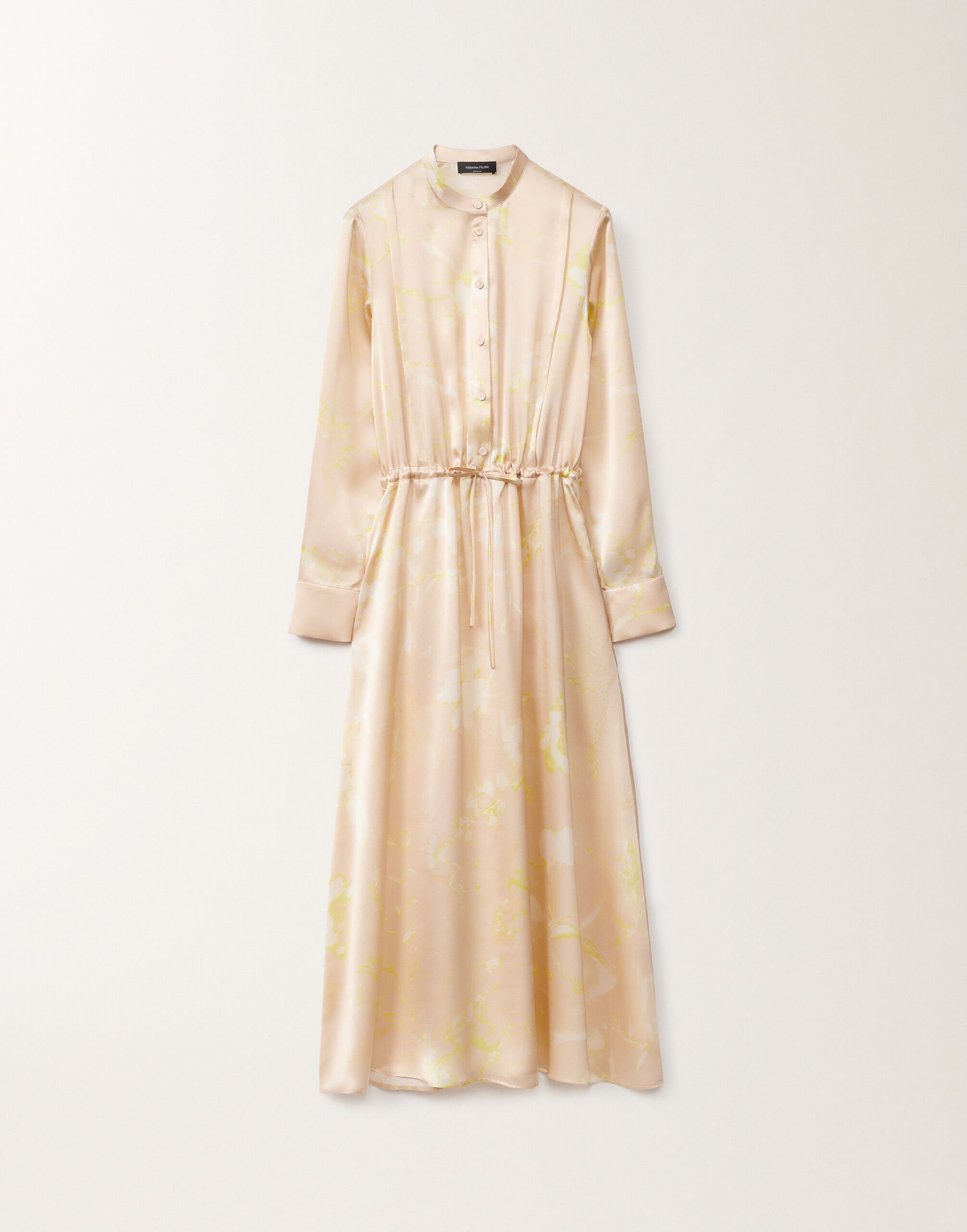 Fabiana Filippi Blusenkleid mit Print Tilia aus Seide, puderrosa ROSA ABD265F206D8270000