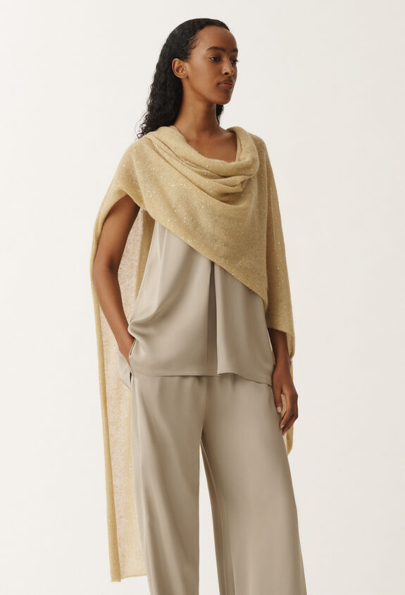 Fabiana Filippi Mohair stole, gold YELLOW SAD265A814D8170000