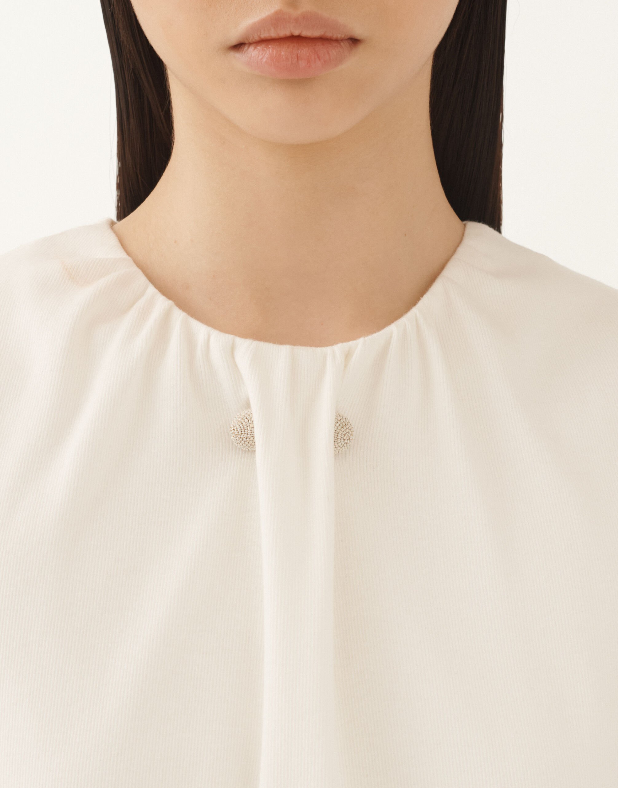 Fabiana Filippi Jersey vest top, butter WHITE JED215F377L5420000