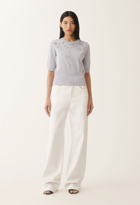 Fabiana Filippi Cotton sweater, mauve LAVENDER MAD275F542L3350000