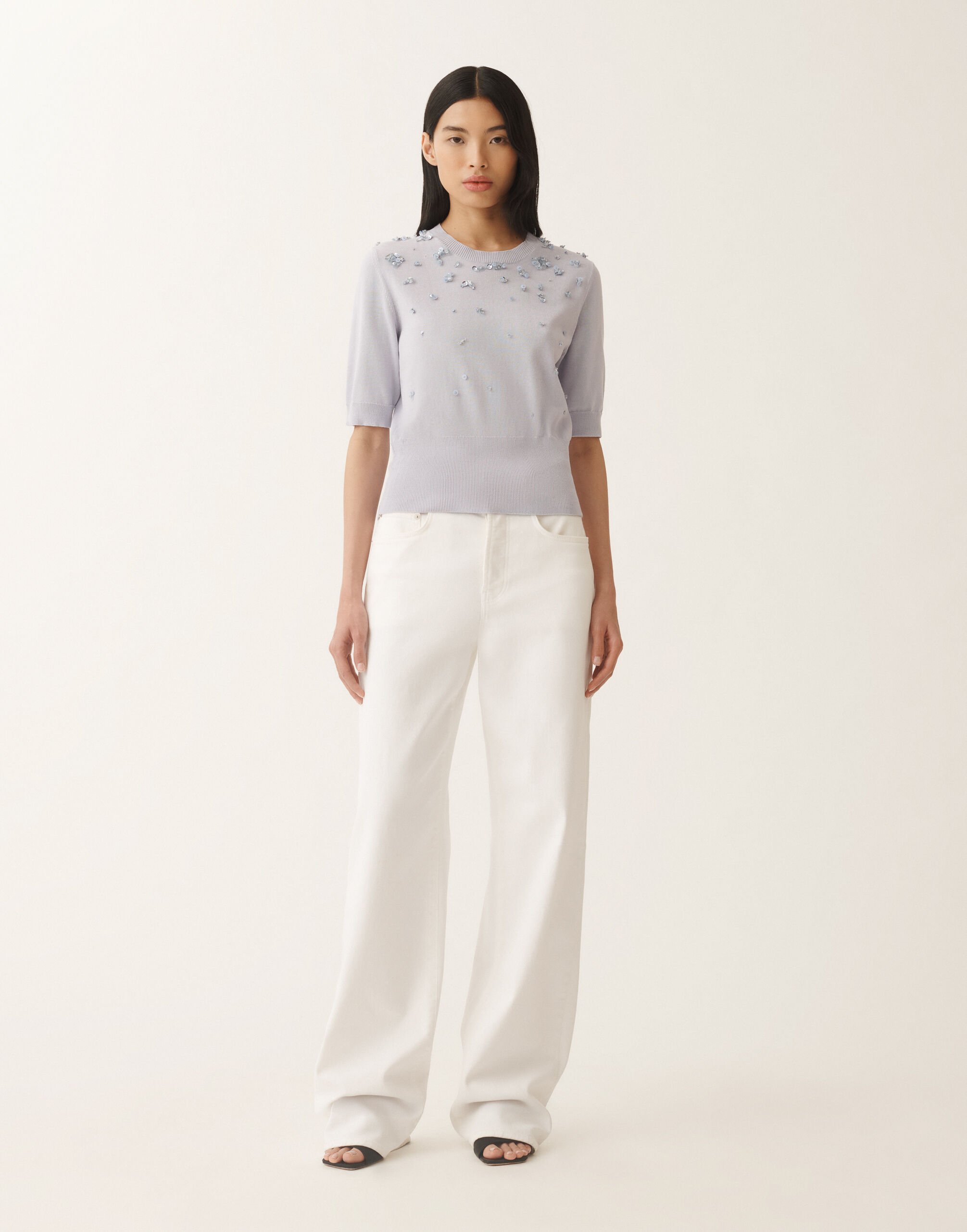 Fabiana Filippi Pullover aus Baumwolle, malve LAVENDEL MAD275F542L3350000