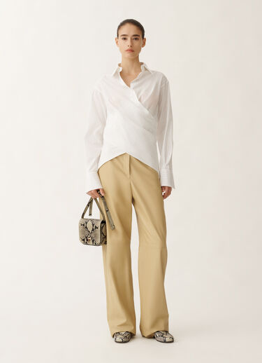 Fabiana Filippi Norcia lightweight nappa leather trousers, gold YELLOW PLD265F331D7510000