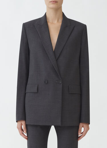 Fabiana Filippi Cool wool double-breasted jacket, charcoal CHARCOAL GCD264F162D6200000