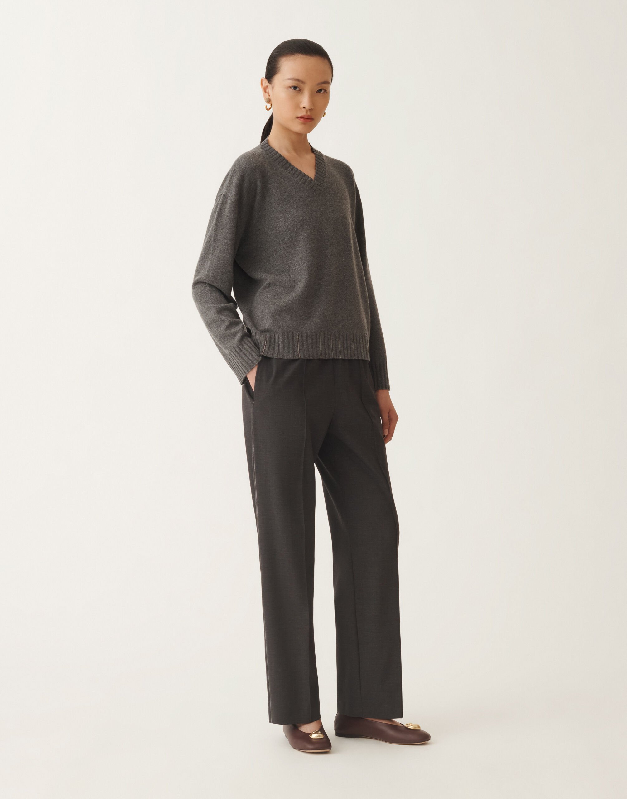 Platinum sweater, lead grey for Women | Fabiana Filippi®