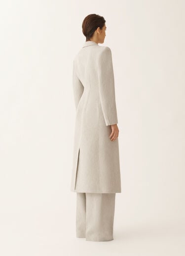 Tailored redingote in ice fil coupé drop pattern Fabiana Filippi Tailored redingote in ice fil coupé drop pattern Gray CTD266F437D9570000