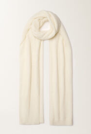 Fabiana Filippi Mohair scarf with micro sequins, raffia White SAD266A878L7950000