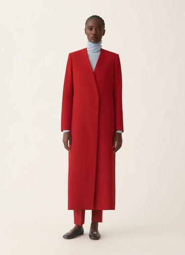 Fabiana Filippi Topcoat in cady, rosso Rosso CTD216F207M2890000
