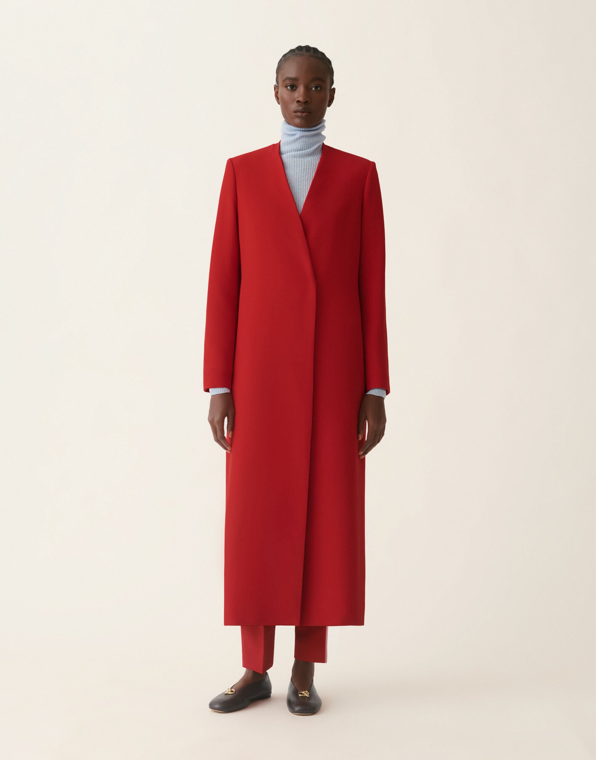 Fabiana Filippi Topcoat in cady, rosso Rosso CTD216F207M2890000