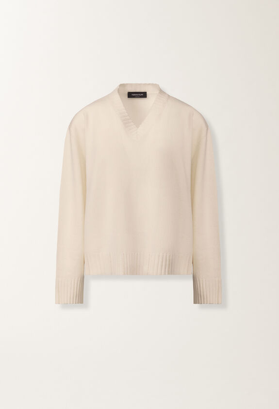 Fabiana Filippi Platinum sweater, raffia WHITE MAD215F015L5170000