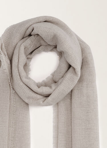 Fabiana Filippi Silk cashmere scarf with lurex, dust GREY SAD215A881L8010000