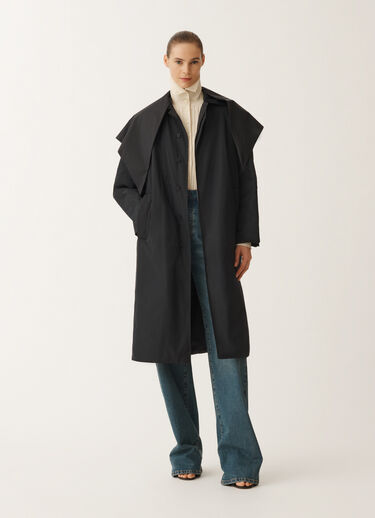 Fabiana Filippi Lightweight taffeta trench coat, midnight blue BLUE CTD265F272L1930000