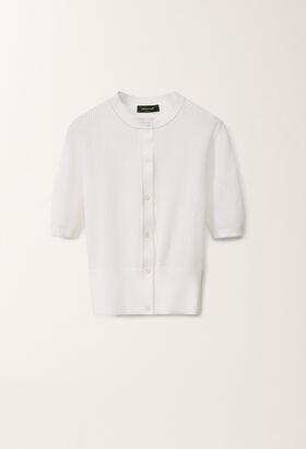 Fabiana Filippi Cardigan aus Bio-Baumwolle, optisch weiß WEISS MAD275F501L3340000