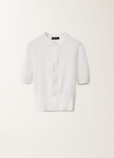 Fabiana Filippi Organic cotton cardigan, optical white WHITE MAD275F501L3340000