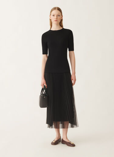 Fabiana Filippi Gonna ampia in tulle, nero Nero GND215F426L5480000