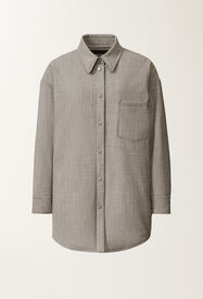 Fabiana Filippi Camisa larga en fresco lana bistretch acolchada, roca melange Grigio CTD266F433D6200000