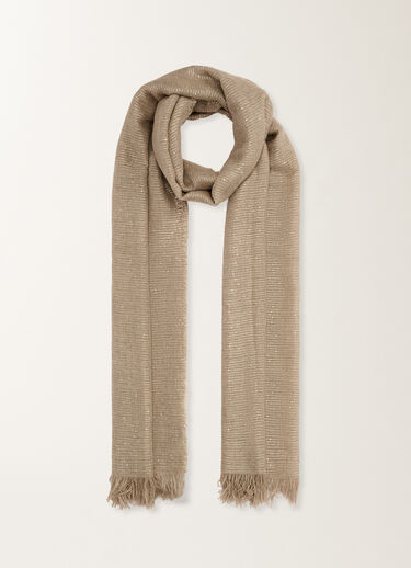 Fabiana Filippi Schal aus einer Kaschmirmischung mit Pailletten, seilbraun Beige SAD215A881L8000000