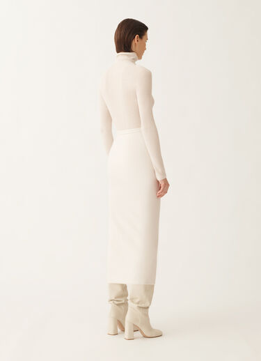 Fabiana Filippi Wrap skirt in Platinum, raffia White GND225F801N1280000