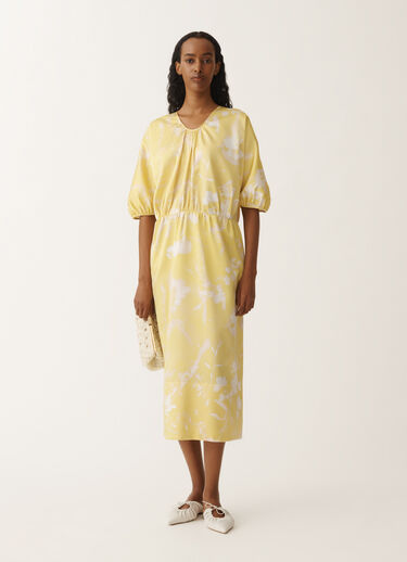 Fabiana Filippi Kleid mit Print Tilia aus Seide, zederfarben GELB ABD265F199D8270000
