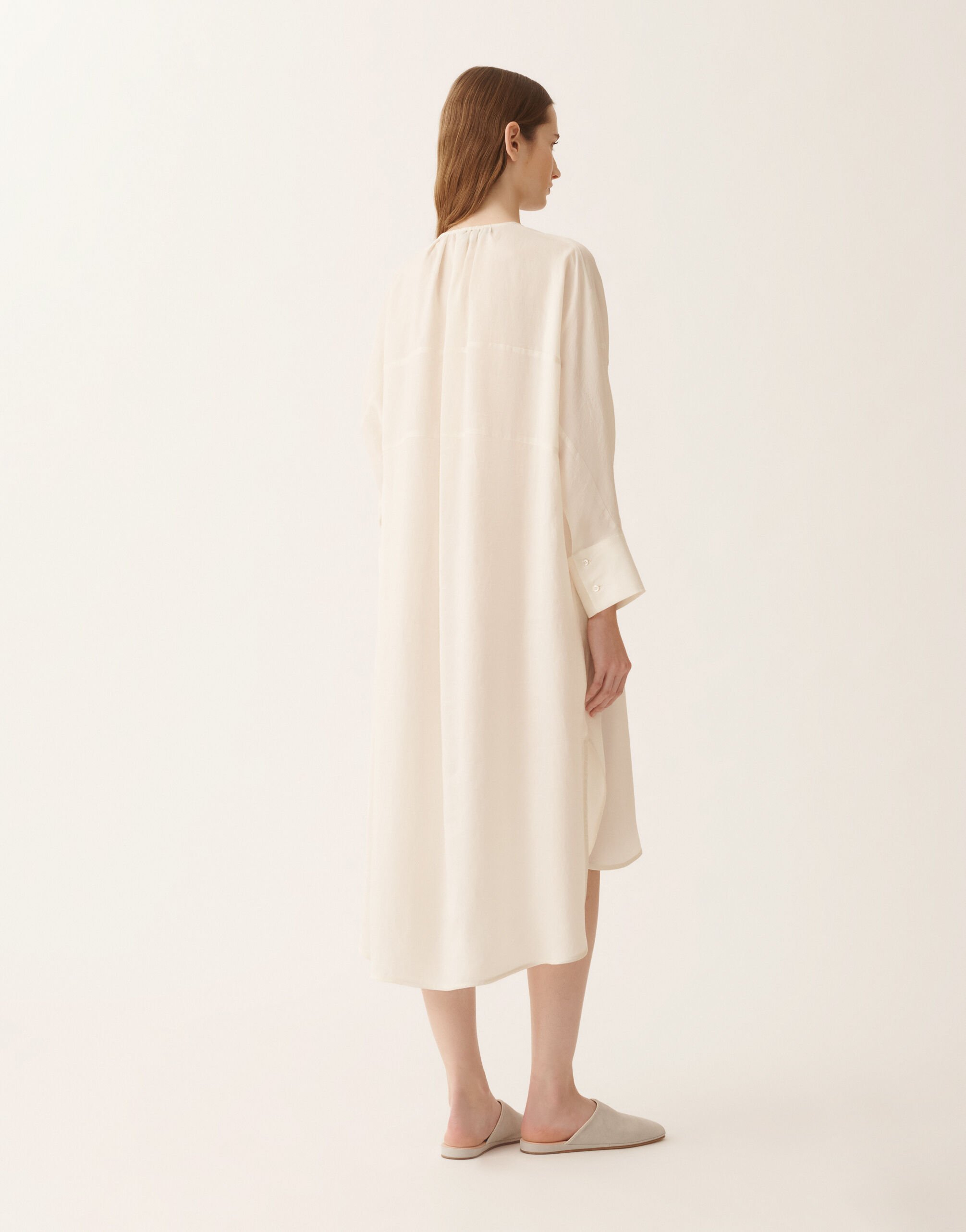 Fabiana Filippi Fluid midi dress in cream Butter ABD266F183D9540000