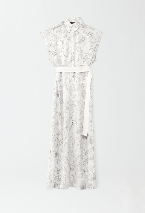 Fabiana Filippi Printed silk satin dress, white ABD264F138D6230000