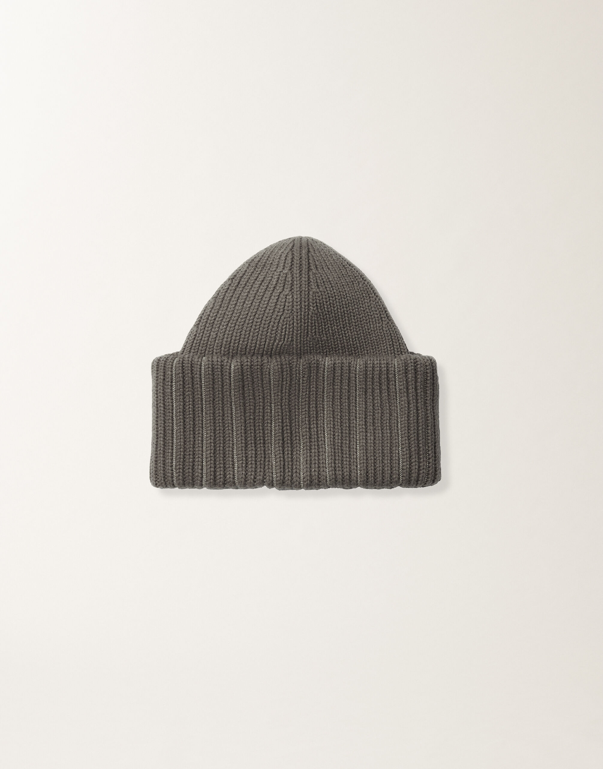 Fabiana Filippi Beanie in Platin, Blei Grau SAD225A910L5170000