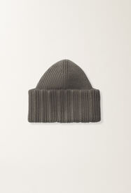 Fabiana Filippi Beanie in Platin, Blei Grau SAD225A910L5170000