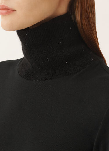 Fabiana Filippi Jersey top, black Black JED225F583L6930000