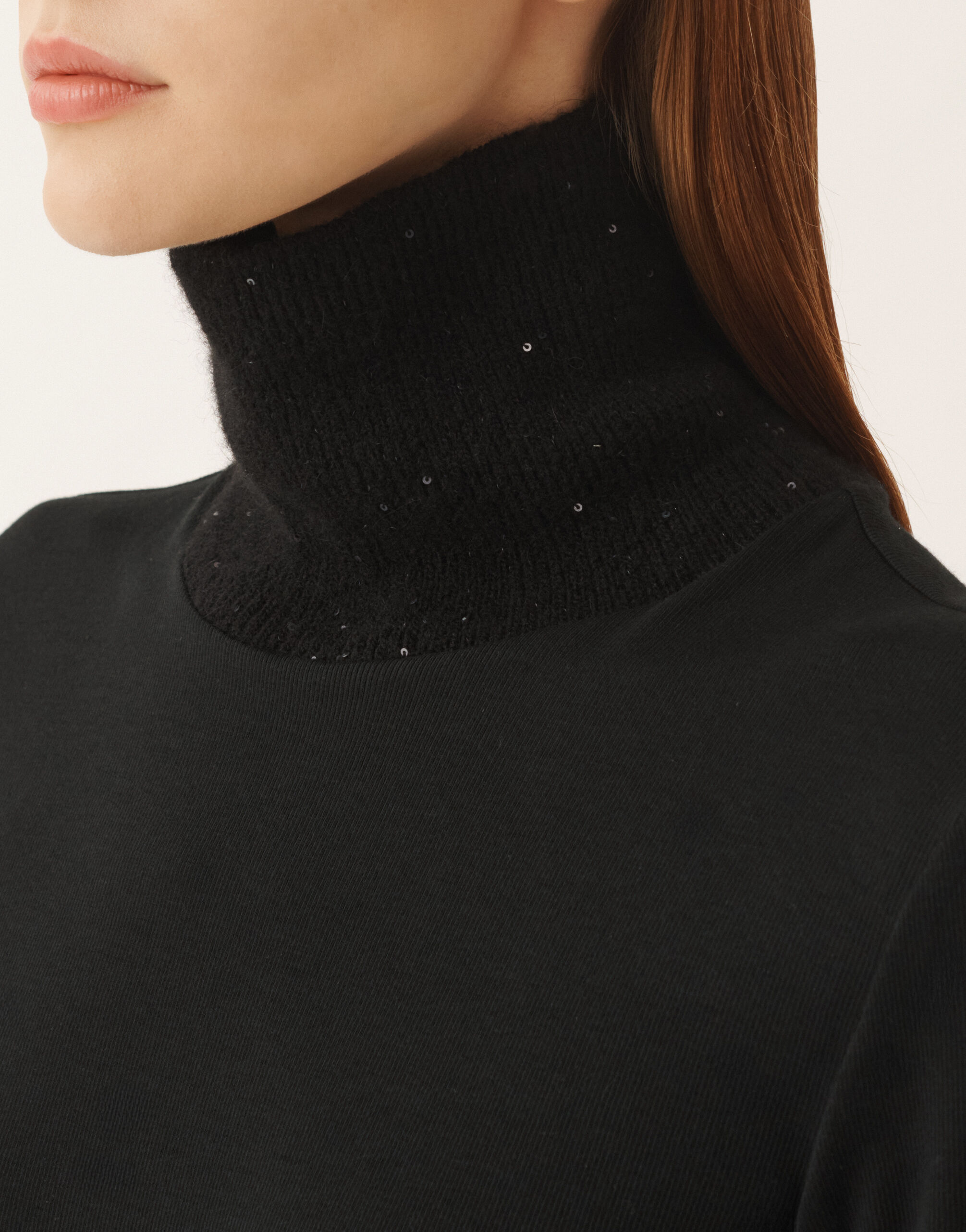 Fabiana Filippi Jersey top, black Black JED225F583L6930000