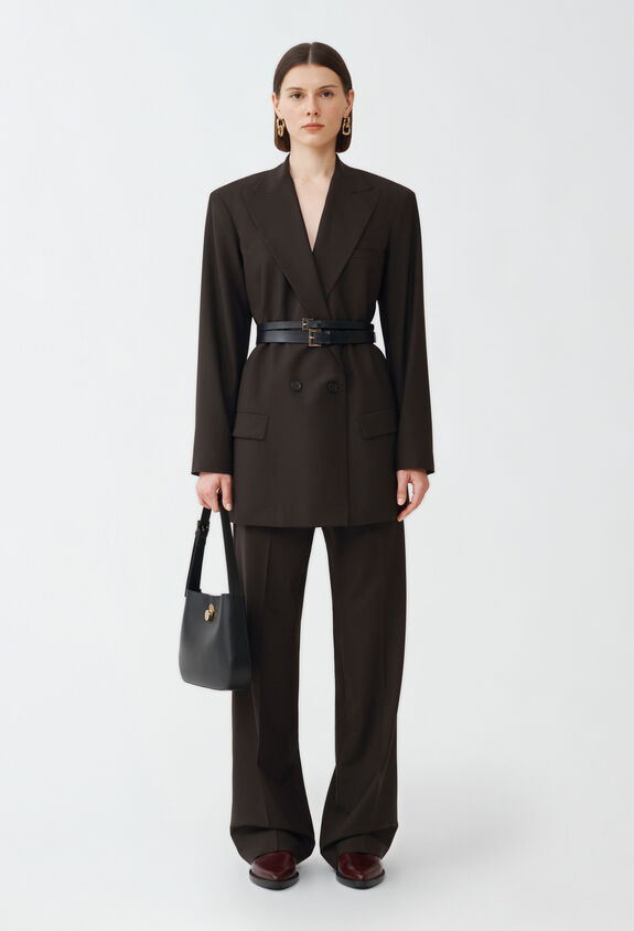 Fabiana Filippi Deruta cool wool trousers, brown BROWN PAD214F320D6200000