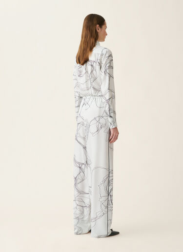 Pantalon en twill de soie, blanc Fabiana Filippi Pantalon en twill de soie, blanc Blanc PAD216F315M3030000
