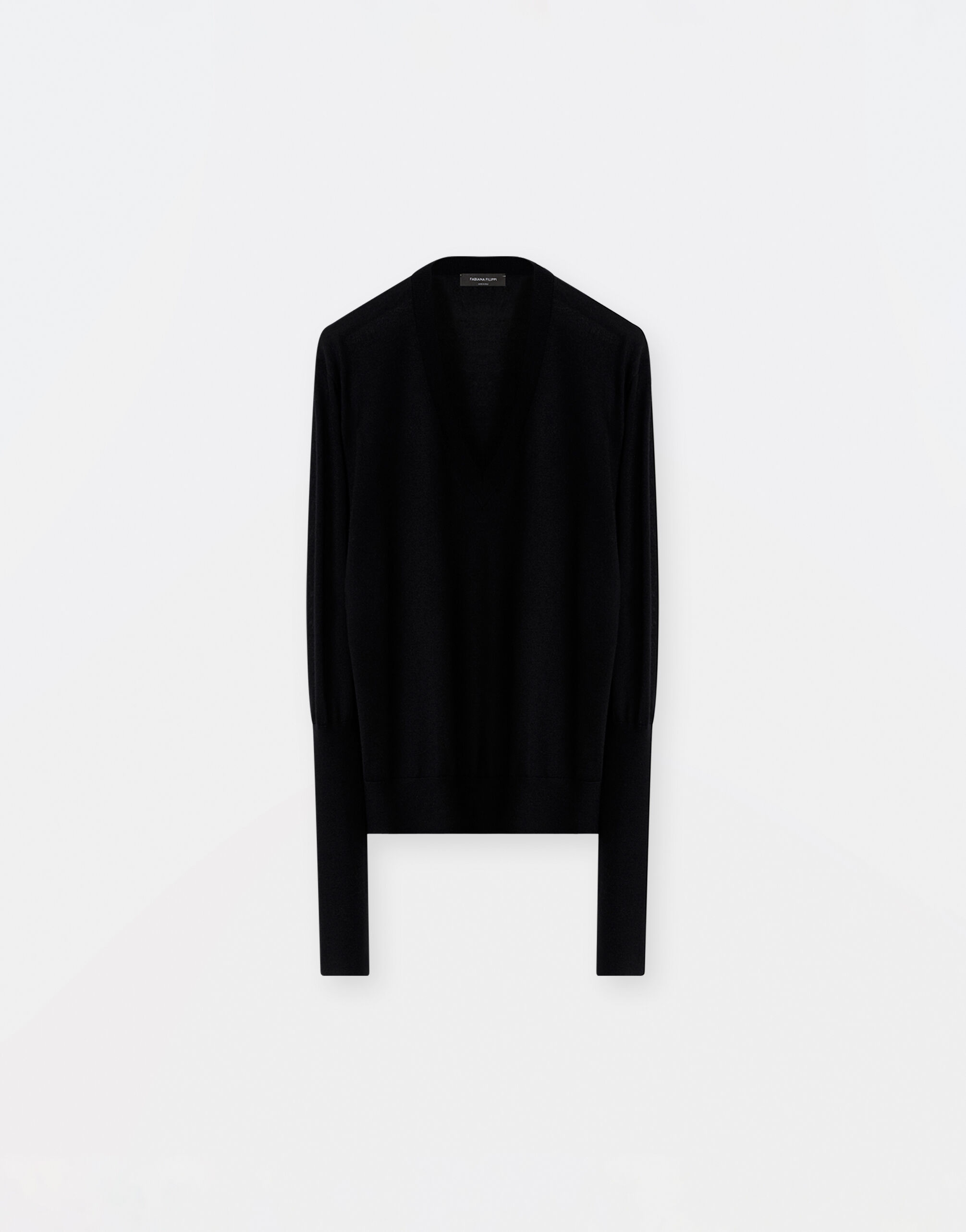 Tricots Pull en cachemire et soie noir pour Femme Fabiana Filippi