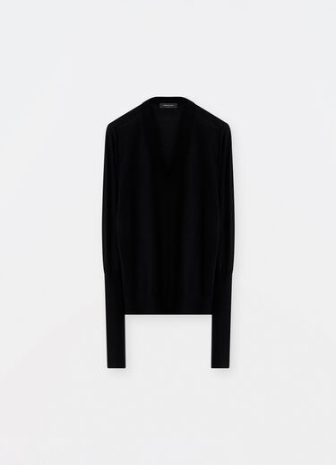 Fabiana Filippi Maglia in cashmere e seta, nero NERO MAD264F005N9070000