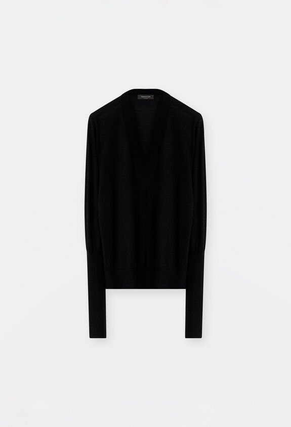 Fabiana Filippi Cashmere and silk sweater, black BLACK MAD264F005N9070000