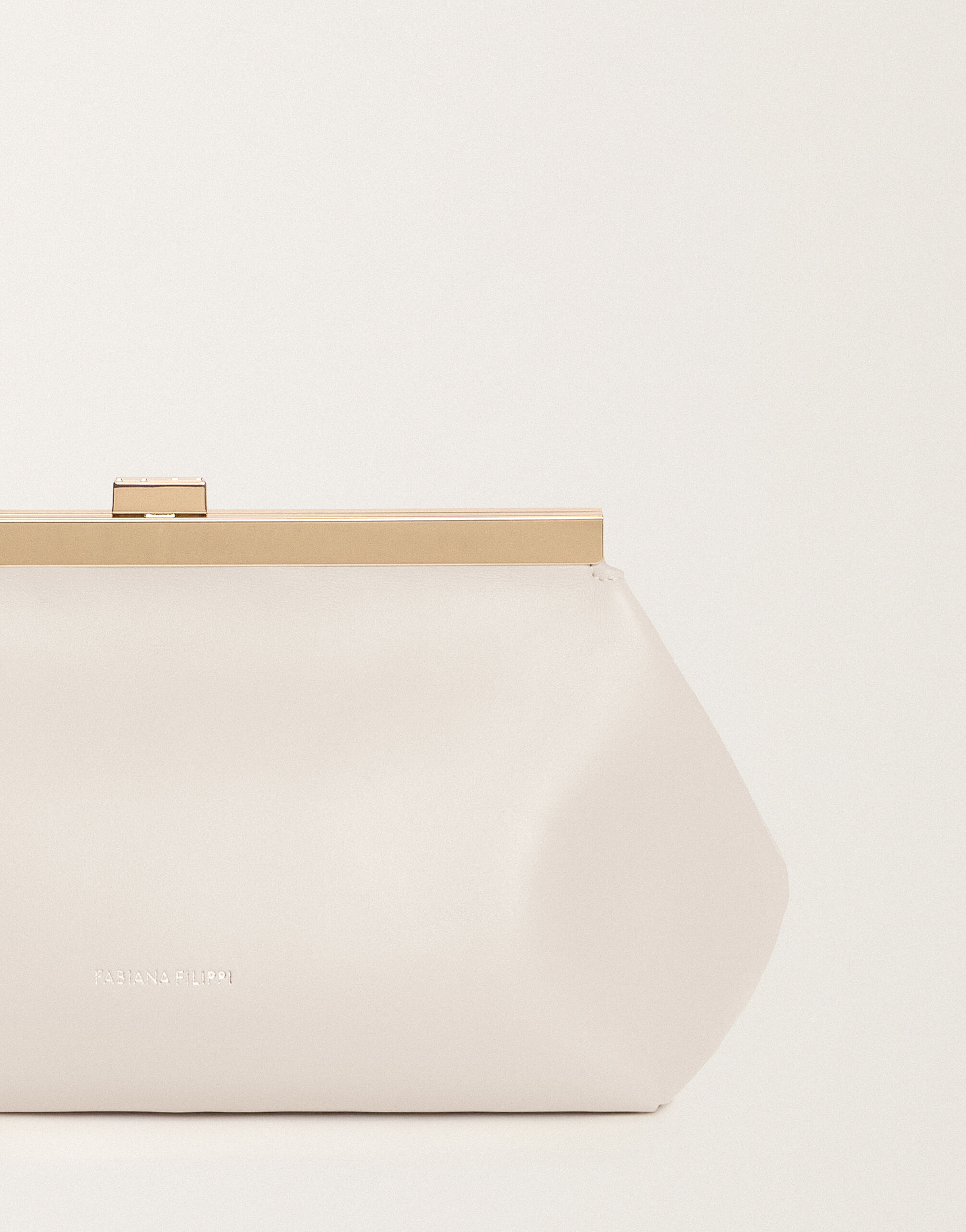 Fabiana Filippi Nappa leather clutch, butter BUTTER BGD265A849L2120000