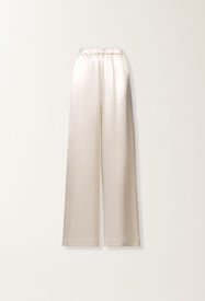 Fabiana Filippi Trevi pants in aqua satin, butter White PAD266F456D9440000