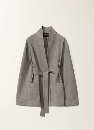 Fabiana Filippi Cool wool jacket, melange rock GREY GCD265F333D6200000